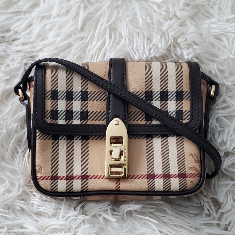 Burgundy Haymarket Check bag